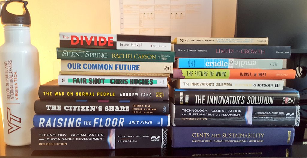 Ralph P Hall (@ralphphall) on Twitter photo For those graduates who attended my guest #Zoom lecture in Prof. Ashford's @TppMit course this evening, here is a photo of a number of the books I mentioned <a href="/AndrewYang/">Andrew Yang🧢⬆️🇺🇸</a> <a href="/chrishughes/">Chris Hughes</a> <a href="/jasonhickel/">Jason Hickel</a> For those graduates who attended my guest #Zoom lecture in Prof. Ashford's @TppMit course this evening, here is a photo of a number of the books I mentioned <a href="/AndrewYang/">Andrew Yang🧢⬆️🇺🇸</a> <a href="/chrishughes/">Chris Hughes</a> <a href="/jasonhickel/">Jason Hickel</a>