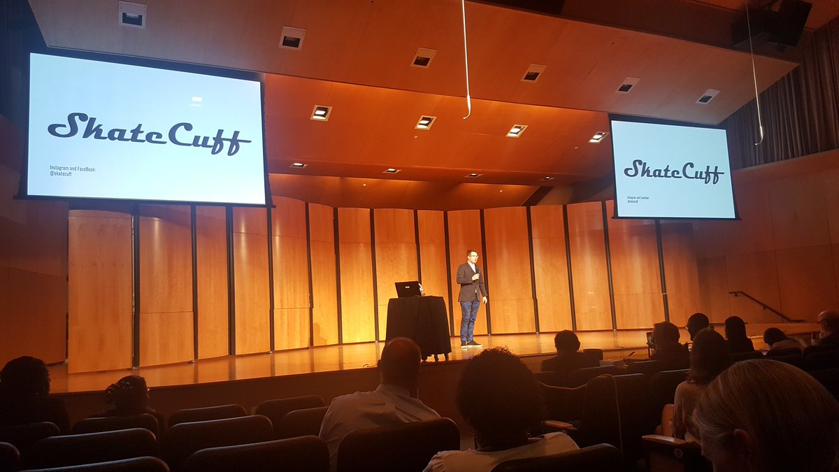 The 4th #startup pitch is from Skatecuff which provides security 4 electric skateboards. You can lock your board to any post. Visit their website &amp; instagram Skatecuff.com #tustumberg #sanantonio #sanantoniotx <a href="/Trinity_U/">Trinity University</a> <a href="/TrinityEntrep/">TU.Entrepreneurship</a> #texas #skaters #skateboarding