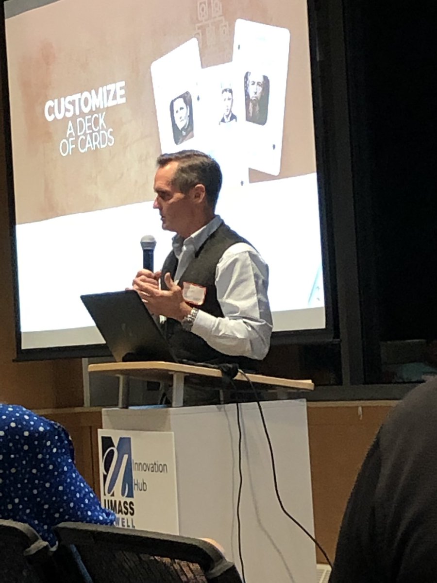 hammerchick's tweet photo. Time for Tim to talk about Our Cards -/ you can import your family tree from genealogy sites — maybe I should make Great Aunt Catherine the Queen of Hearts :-)
 #MIN126 https://t.co/Id3PATjWqC