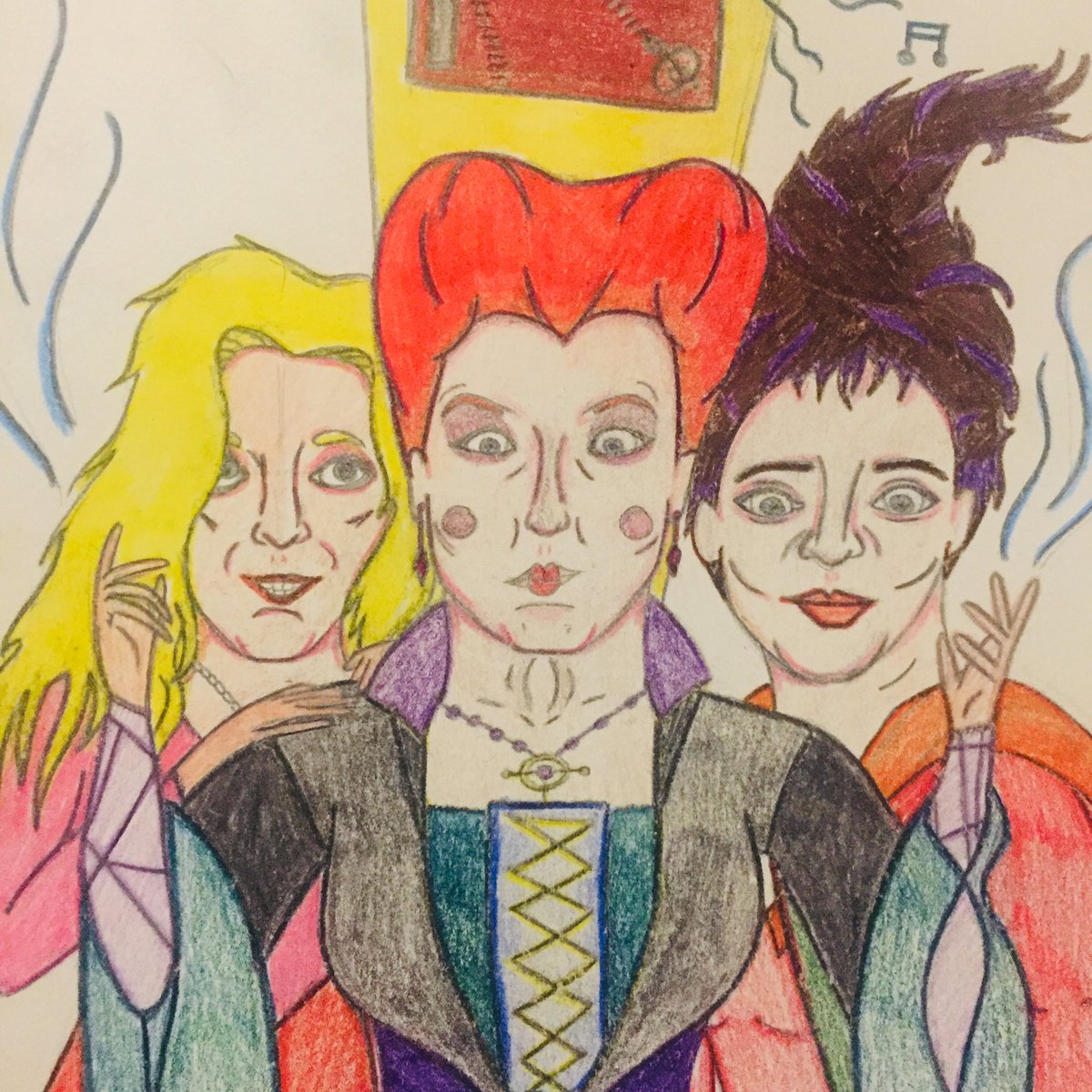 Mystery_18_Art's tweet photo. A drawing of Hocus Pocus because it’s almost HALLOWEEN 👻
#art #artexplore #drawing #drawings #sketchbook #sketch #penicilsketch #sketching #dailydrawing #artistic #hocuspocus #magic #halloween #witches #disney #films #ilovehocuspocus #hocuspocusart #hocuspocusdrawing https://t.co/OUO5OikSFt