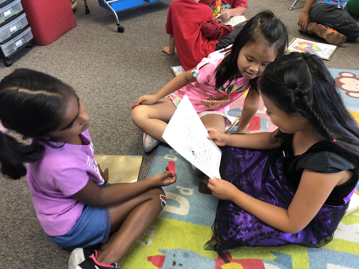 mrsaoto's tweet photo. Students eagerly share their “watermelon seed” small moment stories with their peers. Channeling the inspiring energy of @lucycalkins drives even the most reluctant writers. #usdlearns https://t.co/eh48S2tQZf