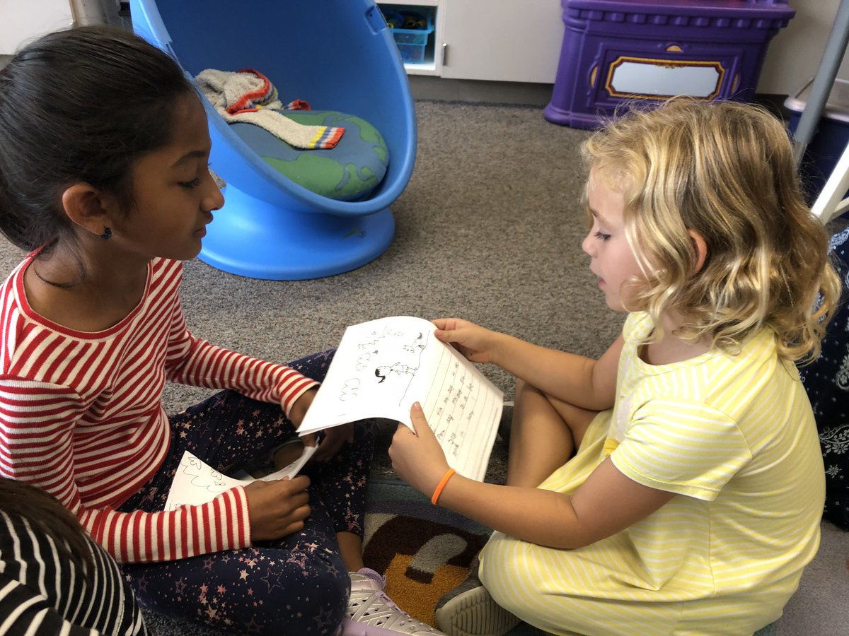mrsaoto's tweet photo. Students eagerly share their “watermelon seed” small moment stories with their peers. Channeling the inspiring energy of @lucycalkins drives even the most reluctant writers. #usdlearns https://t.co/eh48S2tQZf