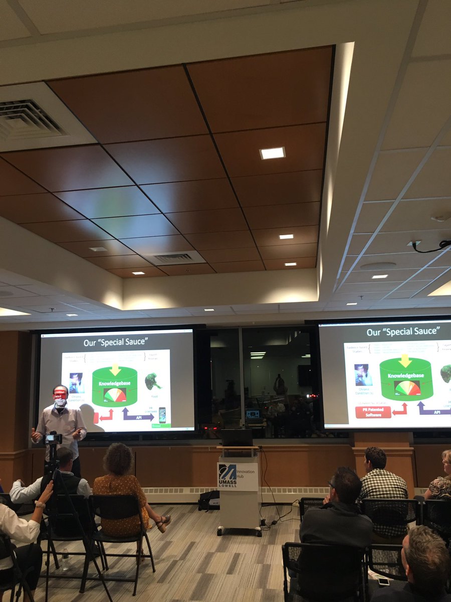 MassInno's tweet photo. AI based algorithm to maintain the largest food disease interaction knowledge base in the market @PersonalRem #MIN126 @ihub_uml https://t.co/A4BBx7bkVh