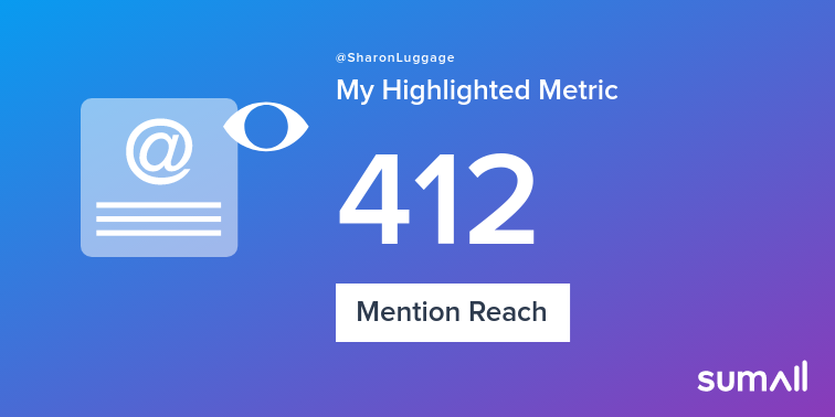 SharonLuggage's tweet photo. My week on Twitter 🎉: 1 Mention, 412 Mention Reach, 1 Like. See yours with https://t.co/NSFy0xb9gz https://t.co/ZLqMtw7C6b
