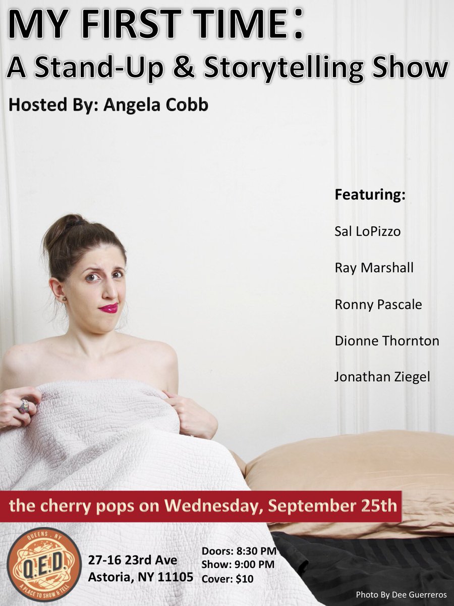 MyFirstTimeShow's tweet photo. *NEXT WEEK* Don’t miss the 9/25 #MyFirstTimeShow @QEDAstoria! Catch hilarious virginity loss tales from: @Sallopizzo @MARSHALLCOMIC @JonnyZComedy @ronnypascale &amp; more!

$10 Cover | 9:00 PM Show https://t.co/dq2ffj00C6