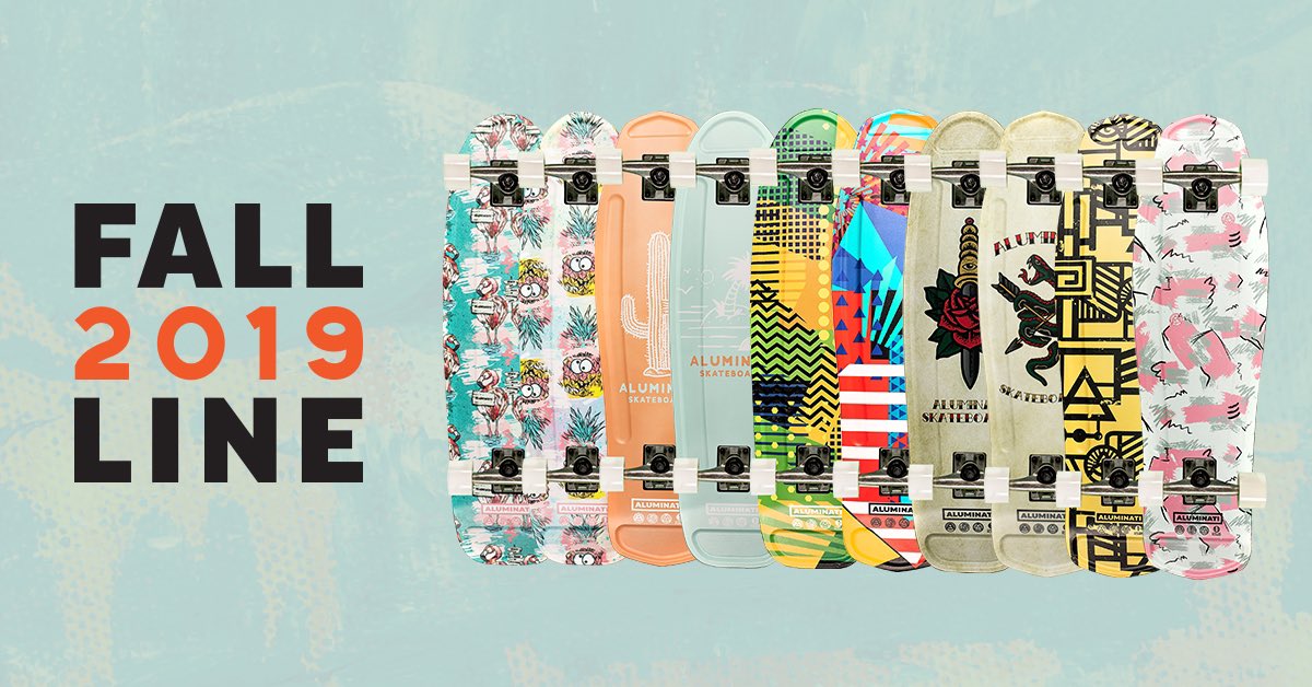 Our Fall 2019 full line is here! This includes 15 new boards and five new series all made in the USA out of 100% recycled aircraft aluminum! Hit the link in our bio to check them all out!! 🙌 ♻️ #aluminatiboards