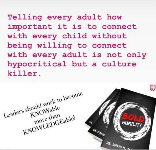 SELearningEDU's tweet image. Great message here from @daveschmittou on the importance of connected leadership! #SEL #relationshipsmatter #boldhumility