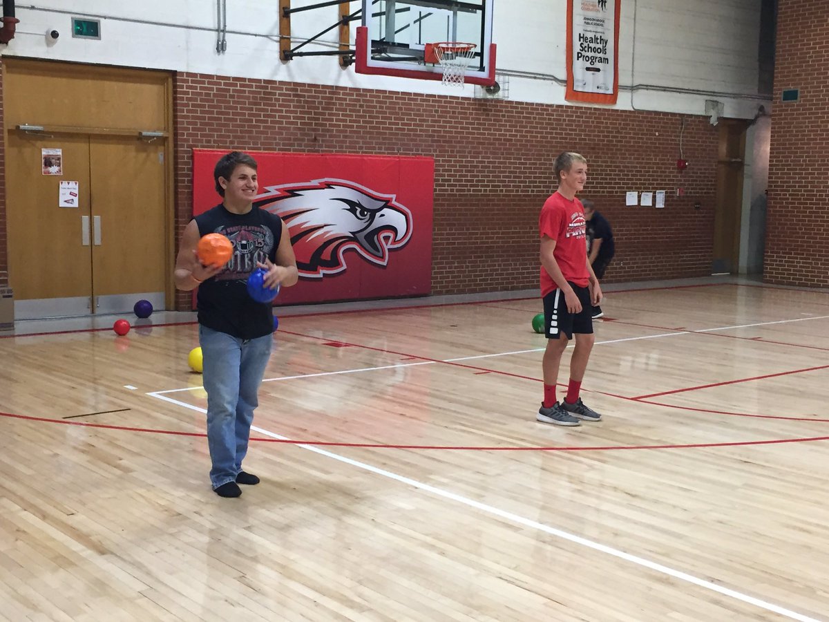 JBFFA1's tweet image. The second grade brought the most food for the FFA food drive. Their reward....DODGEBALL! #livingtoserve #fun4everyone