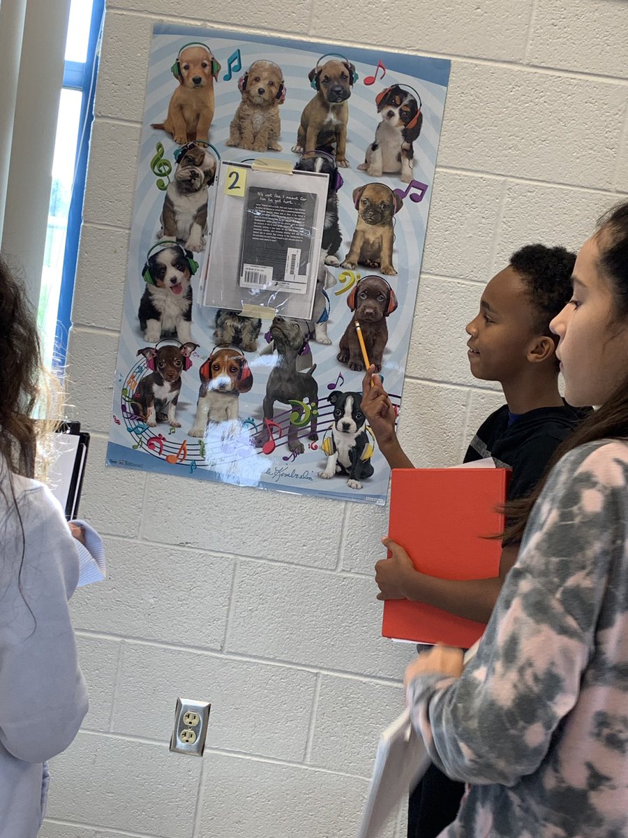 ShellLeighvt's tweet photo. Ss working as teams reading the backs of books from the ABMS library determining “Which genre is it?” @fcpsk12 @ABMSPrincipal https://t.co/jZUGl5yco7