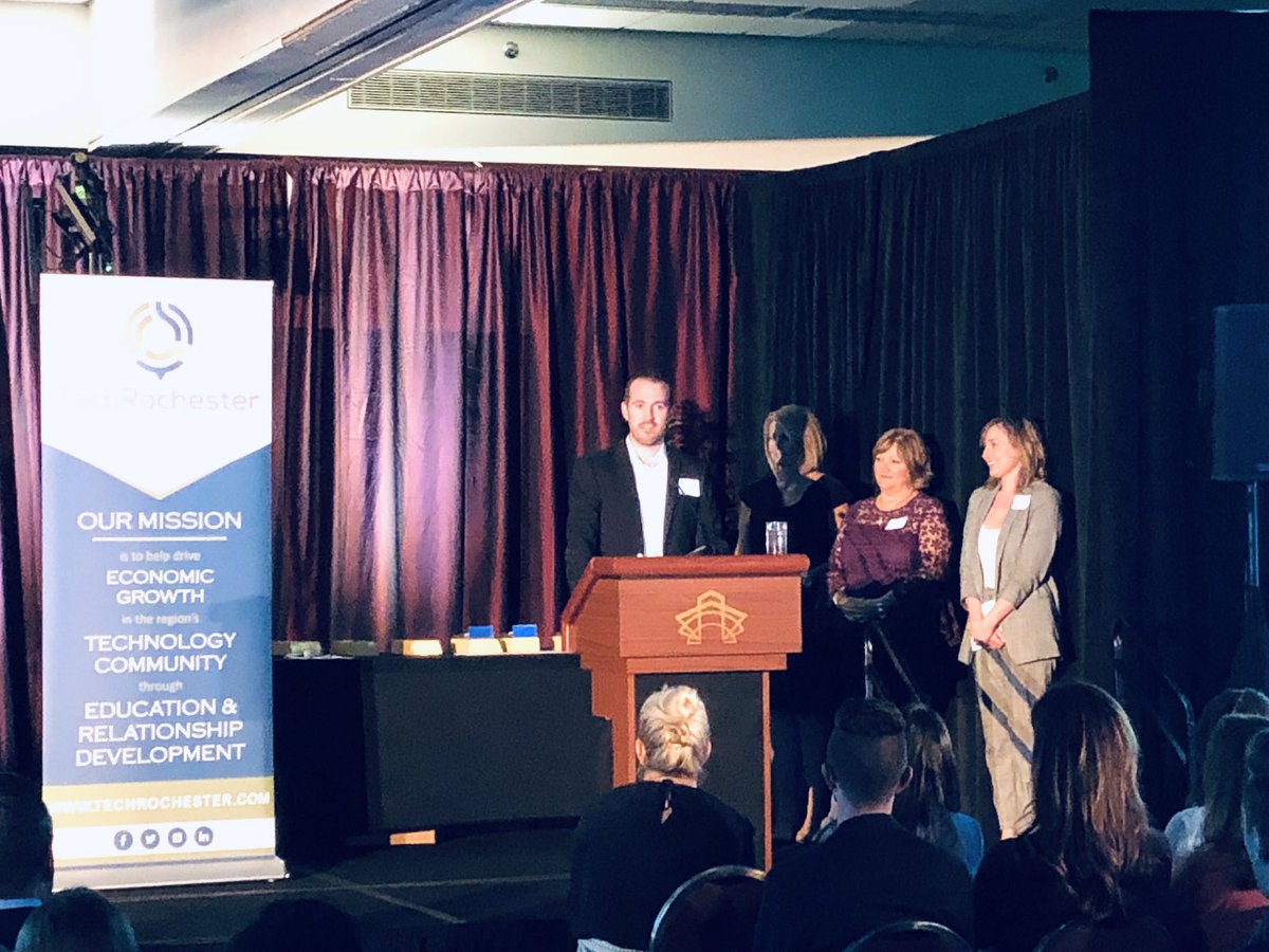 InnovativeSol's tweet photo. 🎊 We’re SO proud of Timothy Maloney for winning Emerging Tech Leader at the 2019 GREAT Awards 😎🤗 We’re also grateful for our Best Tech Workplace Award 😁🙏
#techrochester #greatawards2019 #trgreat2019 #togetherwewin https://t.co/1DTNrwjzCc
