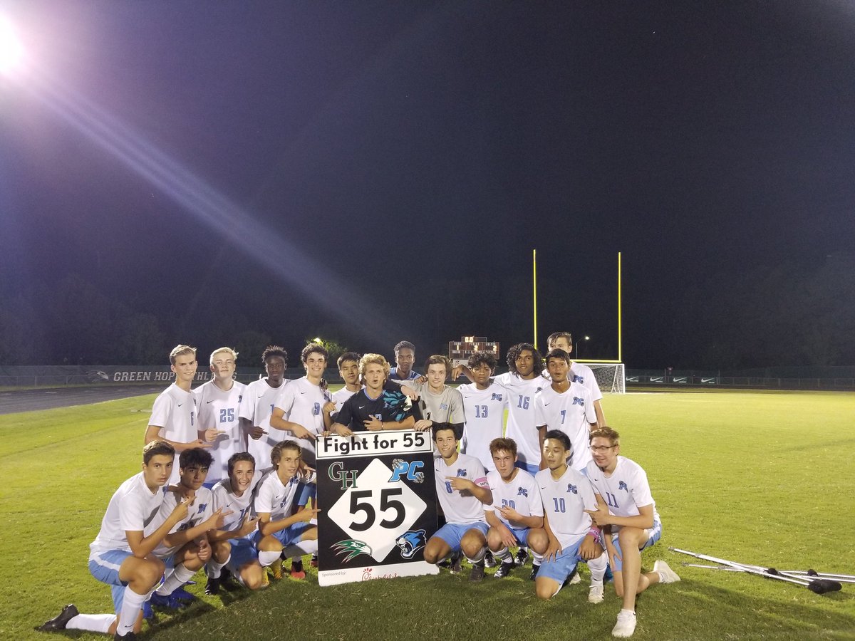PC wins the Fight for 55 tonight against Green Hope 2-1!
Goals - Michael Kuchera and Andrew Yang 
Assists - Allen Chennampally and Michael Kuchera