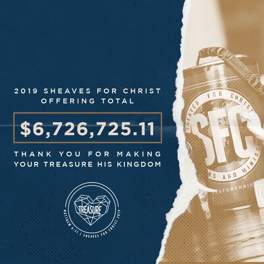 Thank you to so many amazing sacrificial givers out there for making the new all-time SFC record a reality! Thank you for helping us spread the Gospel of Jesus Christ!