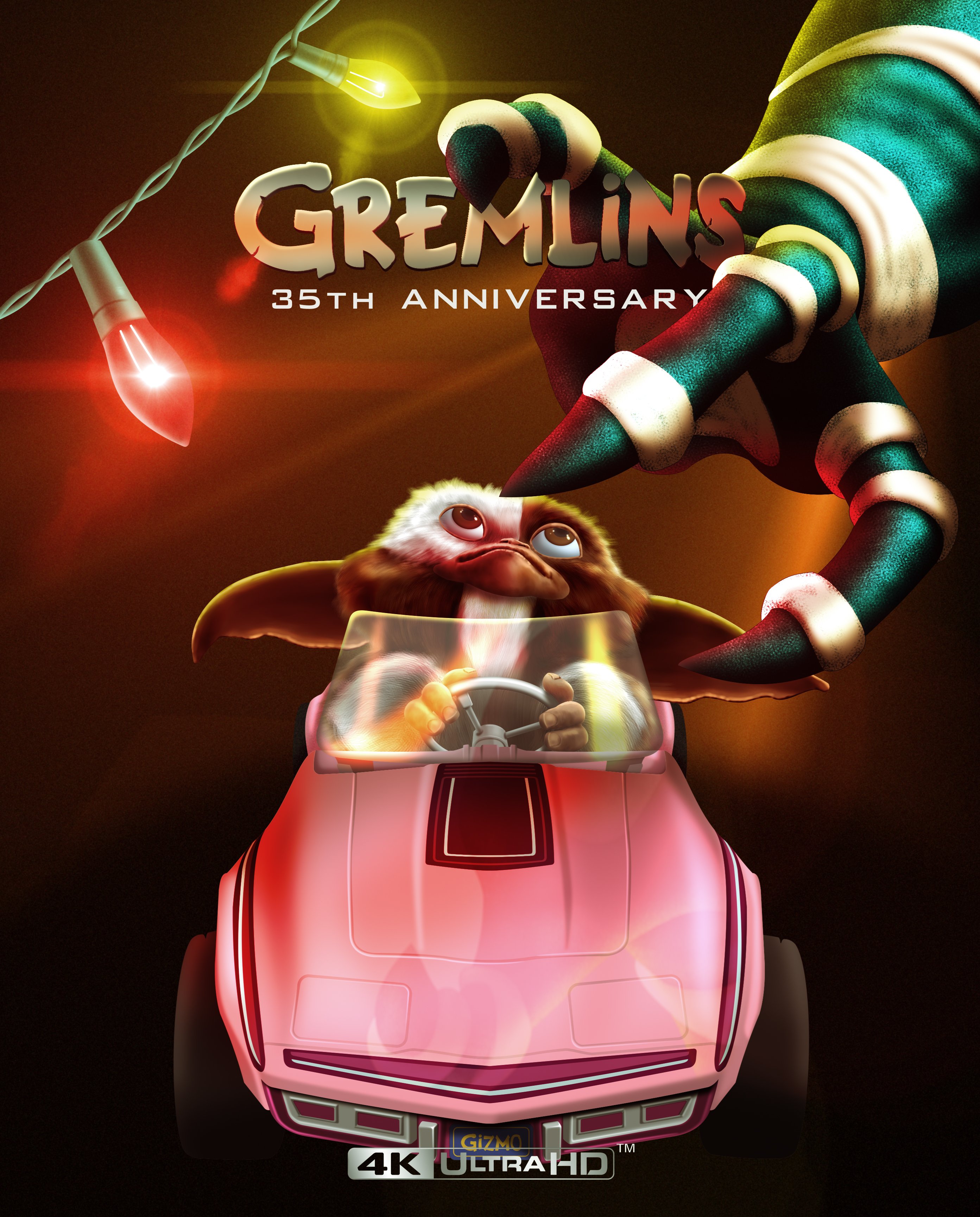 Tres Corderos on X: Gremlins 35th anniversary. 4k edition. Digital  illustration. Movie poster. @talenthouse artwork contest. @joe_dante # gremlins #gremlins4k #fanart  / X