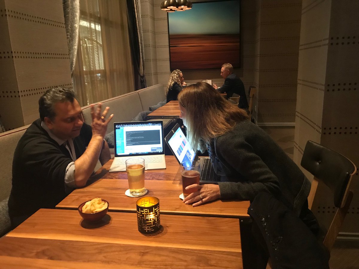 When you are at #redcapcon This is wha happens during drinks at the bar ...