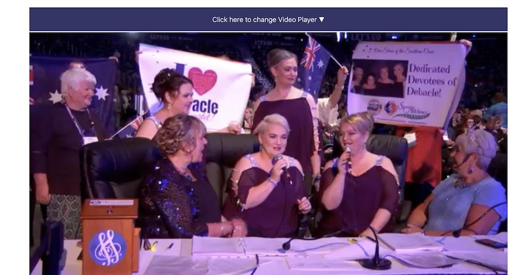 And here are our amazing Debacle quartet in their webcast interview with the supporters Region 34 (i.e. Australia!) sharing the love for our supremely talented quartets. #Lifeonahighnote #SweetAdelinesNOLA