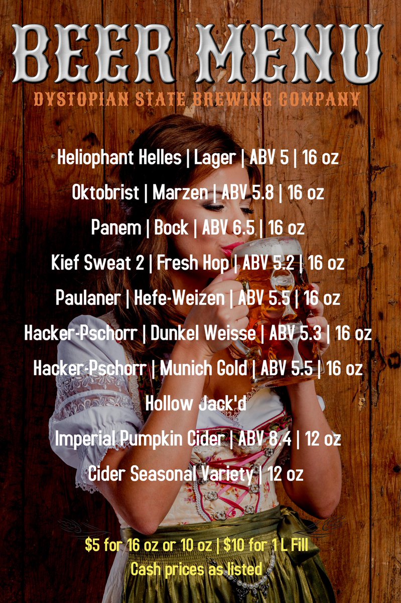 Tacoma Oktoberfest 9.28.19 <a href="/dystopian_state/">Dystopian State Brewing Co.</a> no cover VIP packages available dystopianstate.com/tacoma-oktober…