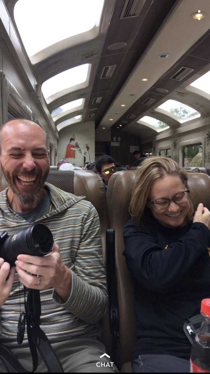 mpharmd98's tweet photo. @jimmyfallon @hootm and I canβt even remember what we were laughing at! #TraintoMachuPicchu https://t.co/vVPtnCB6G5