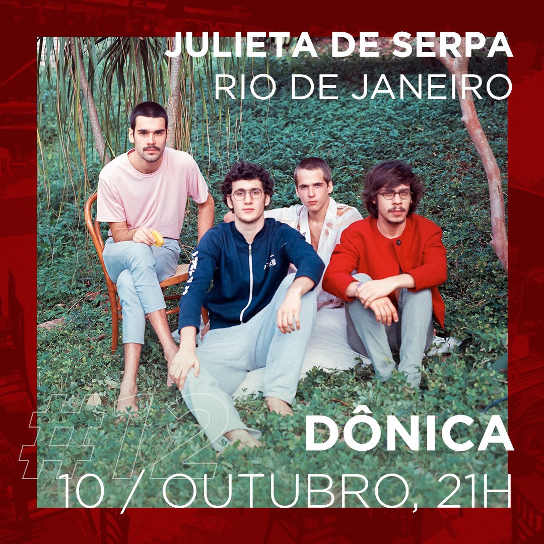 Fala galera! 🤘🏼 Trazemos novidade: Vai ter showzaço nosso na Casa Julieta de Serpa, no Rio, dia 10 de outubro! 🎸❤️ Não tem venda antecipada, as reservas são feitas pelo telefone: (21) 2551-1278. Bora? 😉