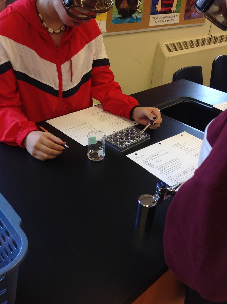 Today we are studying the chemical properties of common household products. #Grade9Science