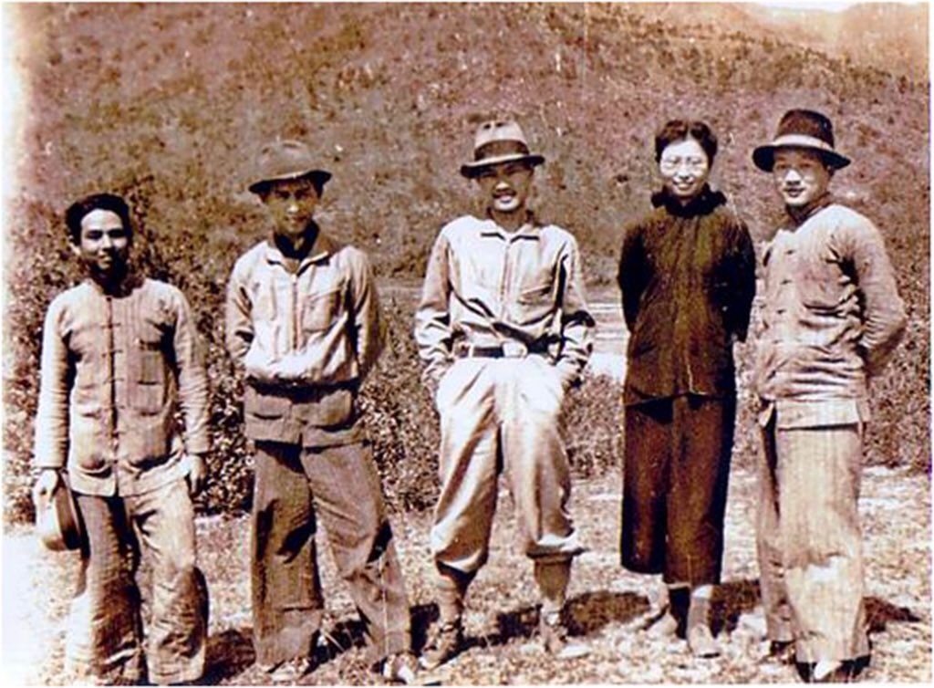方蘭’s love interest in the movie “Our Time Will Come” 明月幾時有 is real legend of Japanese Occupied Hong Kong “Blackie” Lau 劉黑仔(2nd from right), Leader of the Handgun squad of the Communist guerrillas Hong Kong Independent Battalion, who rescued American pilot Donald Kerr