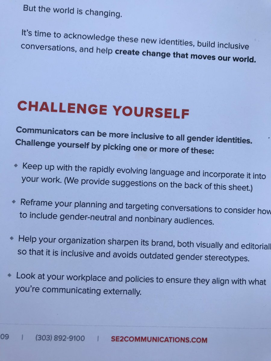 ComNetworkDEN's tweet photo. More tips on nonbinary communications. #localtakeover https://t.co/lfGINrnahw
