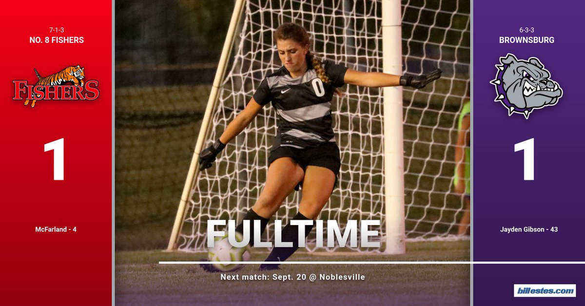bhsdogs's tweet photo. FULLTIME | GSOC

Draw. 

Brownsburg holds off the late surge from No. 8 Fishers and tonight's match ends tied at 1.  

🐯1⃣ 🐶1⃣ | #BulldogTough https://t.co/uiA48KdjhS