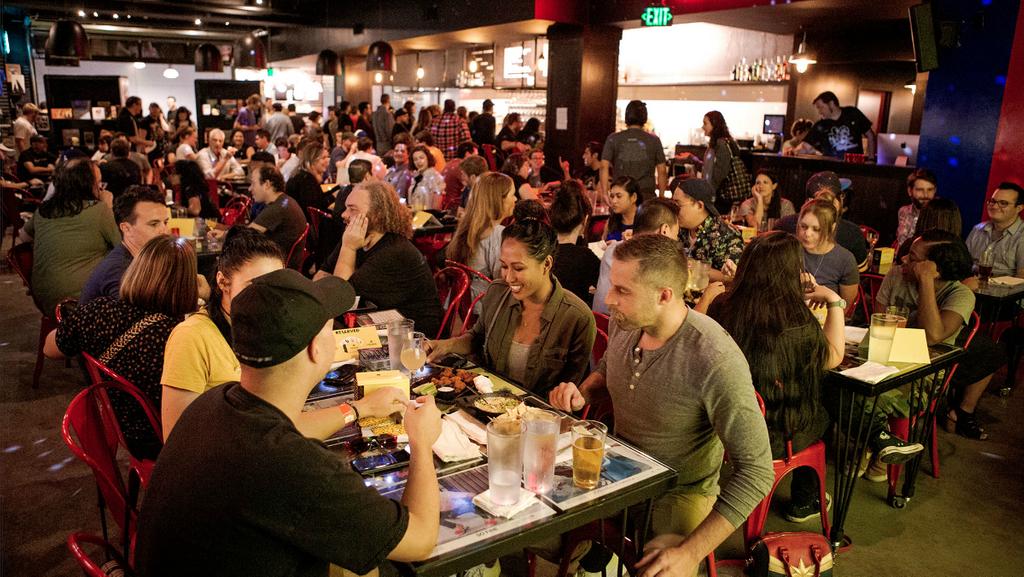 TheOpGames's tweet photo. We're excited to see the #ITEvilBelow Game Night in this awesome post from @GeekandSundry! 😃 Check out why #gamers can't get enough of @DrafthouseLA! 
👉 https://t.co/XUVxk7rvG4 https://t.co/lDXElw5Bzx