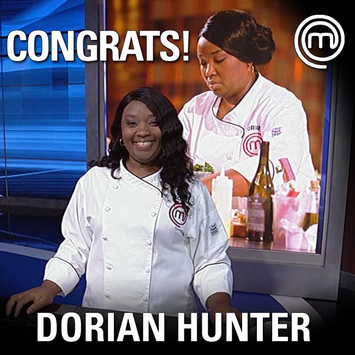 GoodDayAtlanta's tweet photo. CONGRATS, DORIAN! Please join us in congratulating Cartersville’s own Dorian Hunter, who took first place in the "Masterchef" season 10 finale right here on FOX 5! We are so proud of you!!!

Check out her cooking on Good Day Atlanta: https://t.co/hhIqgWLAdP https://t.co/4bopiMFFS1