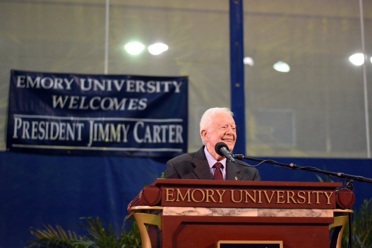 stphnfwlr's tweet photo. @yashar Former President (and tenured Emory professor) Jimmy Carter speaks at the 38th annual Carter Town Hall inside @EmoryUniversity's Woodruff P.E. Center. 

He tackled topics ranging from partisanship to his thoughts on almond butter (he's never tried it) #gapol #AskCTH https://t.co/NGZ2ZpUIc2