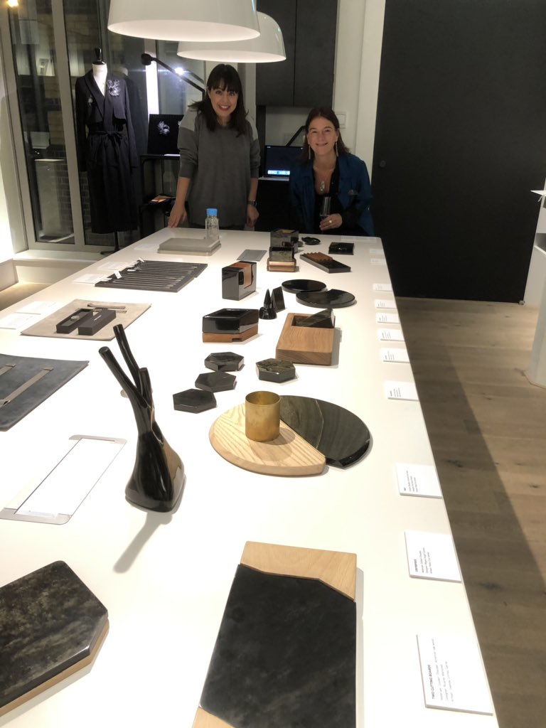 Linguagroover's tweet photo. Great to catch up with @marionfriedmann last night at Uniform Wares when, alongside their titanium mesh watch straps, she showed extraordinary pieces made in Mexico from obsidian, a glass-like volcanic rock. Big up too to PR guru Melissa Ramos. #ShoreditchDesignTriangle > https://t.co/MzydUXtZ87