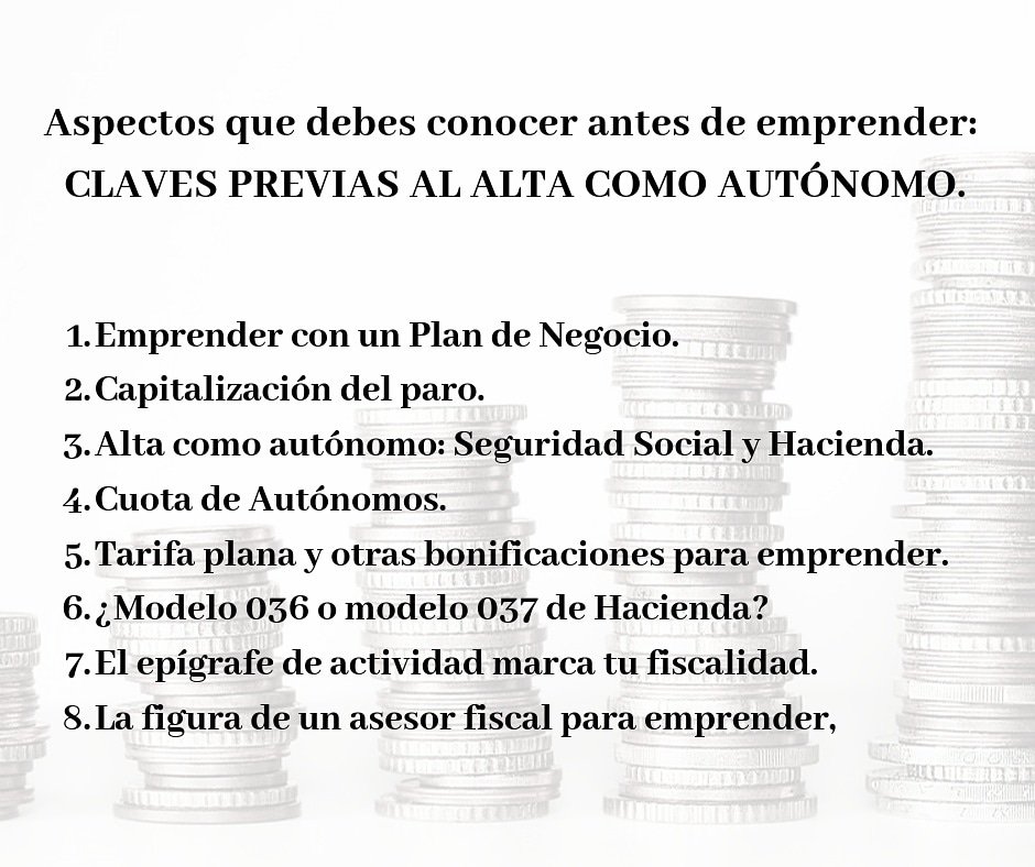 C2M_CONSULTORIA's tweet photo. Aspectos que debes de conocer antes de emprender:
1.Plan de Negocio.
2.Capitalización del paro.
3.Seguridad Social y Hacienda.
4. Cuota de Autónomos.
5. Tarifa plana y otras bonificaciones. 
6.¿Modelo 036 o modelo 037 de Hacienda?
7.  El epígrafe. 
8. Asesor fiscal. 

#emprender https://t.co/w9YwHraefe
