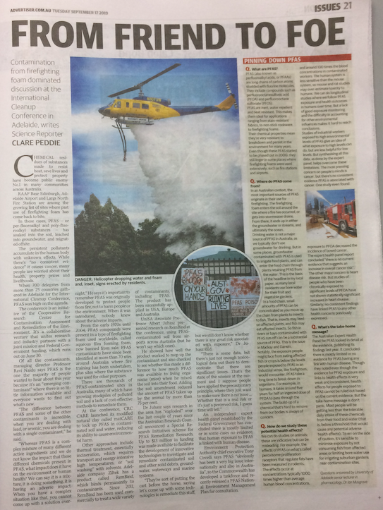 Simon_Scientell's tweet photo. Great full-page coverage by the @theTiser of #CleanUp2019 and #PFAS by @ClarePeddie. Read the full story at https://t.co/N2DxvzfZil https://t.co/TN4o4qeQdN