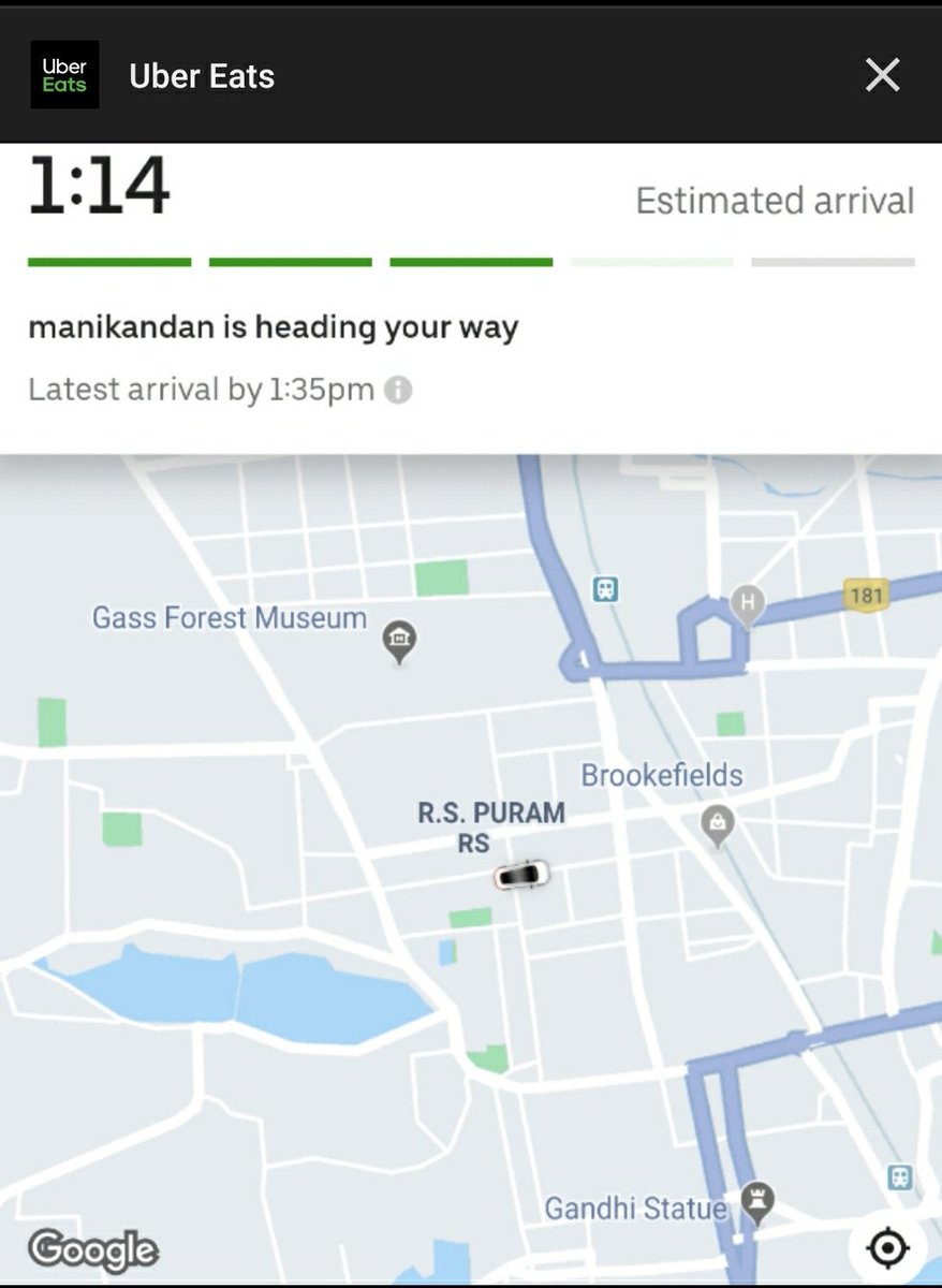 devops__guy's tweet image. Is this a bug @Uber @UberEats_IND ???
Showing uber car instead of uber delivery bike?

#ubereats #uberbug #fooddelivery #coimbatore