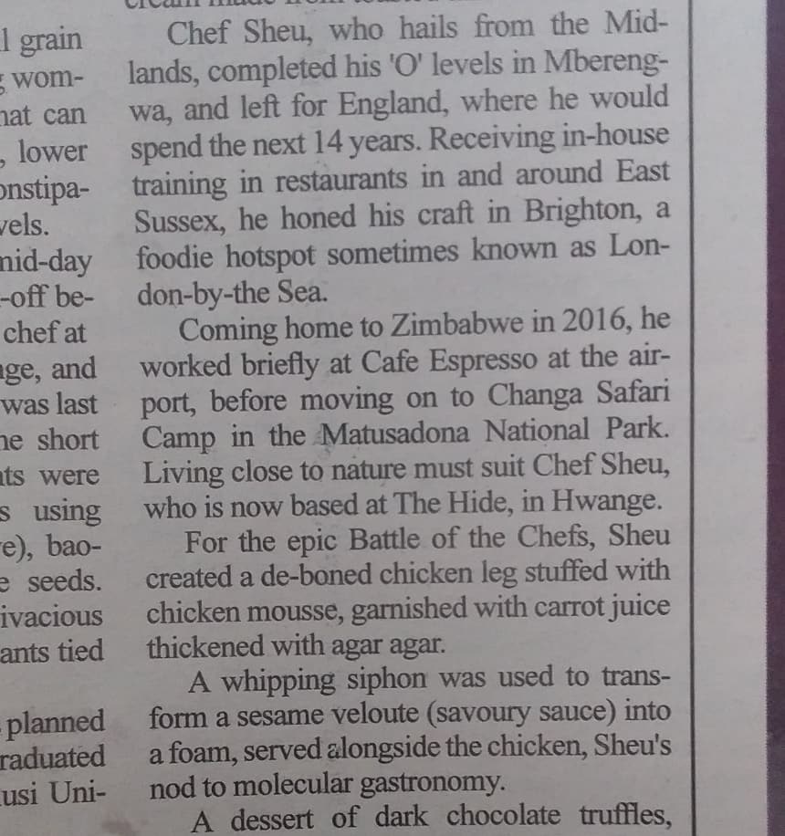 zsheu's tweet image. Good Food Festival at the weekend #chefschallenge #localingridients #food #drink #arts #gastronomy #fingaz #localpaper #zimchefs
