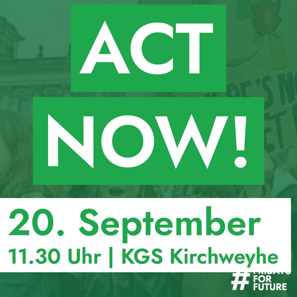 Morgen auch in #weyhe #Klimastreik. Demozug ab 11:30 Uhr. #AllefürsKlima #FridaysForFuture