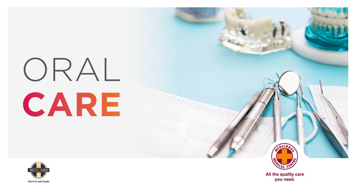 Netcare911_sa's tweet photo. September is Oral Health Month. Good oral care prevents cavities and plaque build-up, eliminates bad breath and stops gum disease. Maintaining proper dental hygiene can prevent serious medical problems and help keep your teeth healthy. #OralHealthMonth #Medicross #Netcare #WeCare https://t.co/QRxMiiBaeq