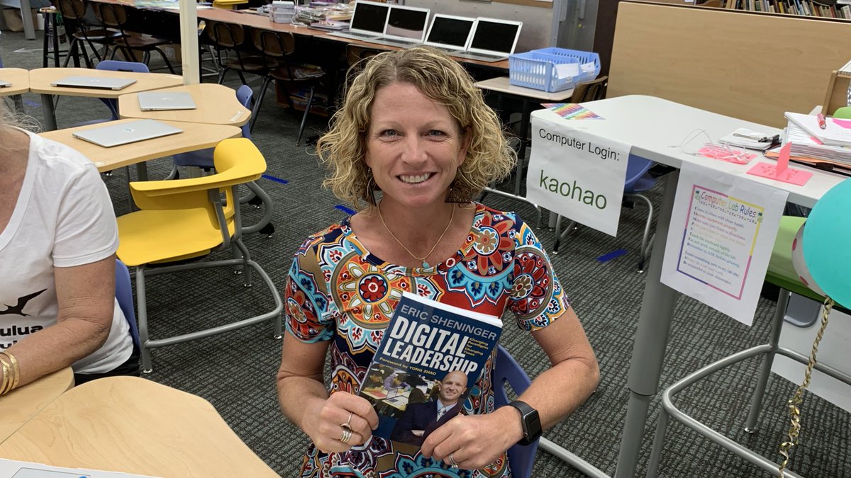 Mahalo <a href="/jjpball/">Jensen Ball</a> for sending a copy of <a href="/E_Sheninger/">Eric Sheninger</a>’s book Digital Leadership! Our technology teacher Ms. Lemes is reading it tonight. #WeLoveKaohao