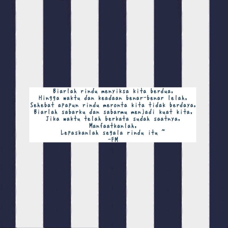 Sabarku dan sabarmu menjadi kuat kita ~

#FMberkata #quotes #quotesdaily #quotesdailylife #katakatabijak #katakatacinta #cinta #galau #katagalau #bucin #bucinberkarya #katamutiaracinta #nasehatcinta #kutipancinta #quotescinta  #kiasankata #katakiasan #sajakrindu #sajakcinta
