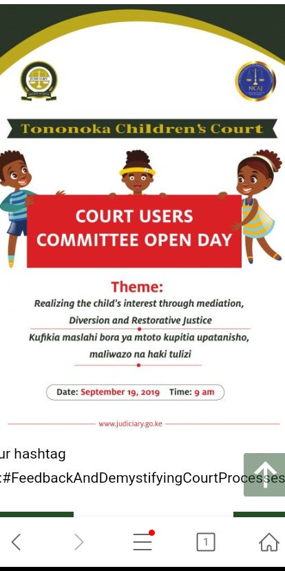 cmcmediators's tweet photo. Join us today at the #TononokaChildren'sCourt @MombasaLaw @lawsocietykenya @SarahMKinyanjui @katisya1 @Joykubai @MombasaCountyKe @fidakenya @Kenyajudiciary @terredeshommes @LawQUERY https://t.co/5tM94FNoJr