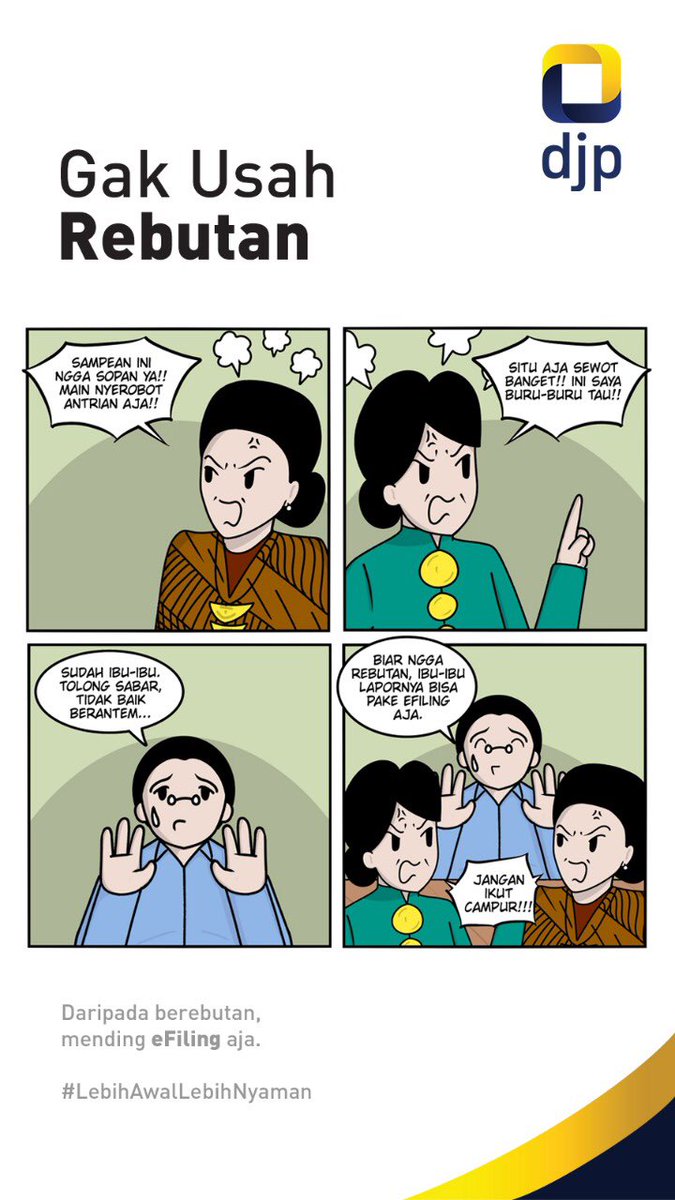 Apa Taxmin bilang, lapor pajak pakai eFiling aja #LebihAwalLebihNyaman!

#PajakKitaUntukKita