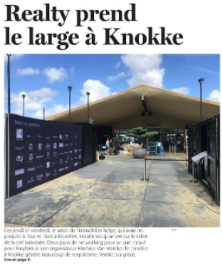 Realty prend le large @GemKnokkeHeist , reports Le Soir. Join us today and tomorrow at the Albertstrand. #RealtySummit2019