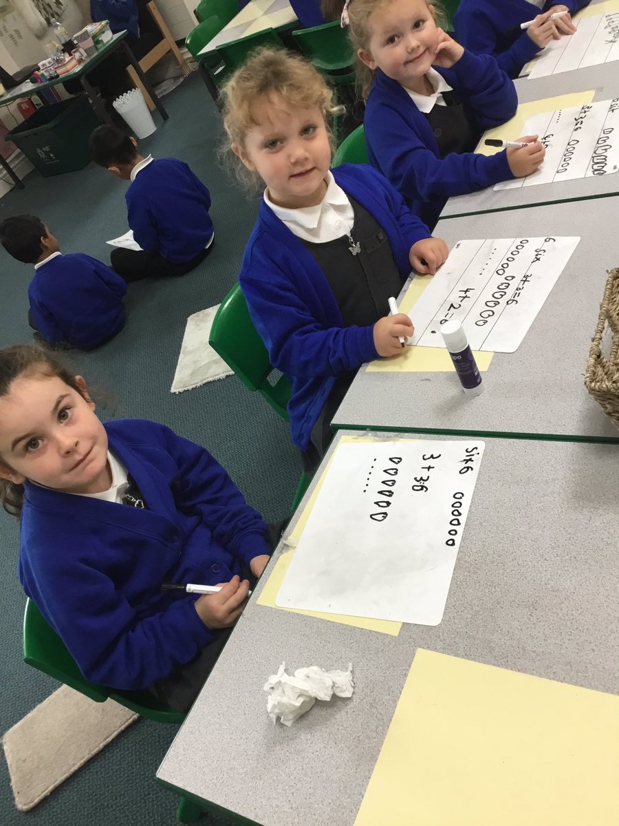 stjosephskly's tweet image. Off to a flying start in Willow class. How many different ways can you represent the number? #Teamwillow #mixedageteaching