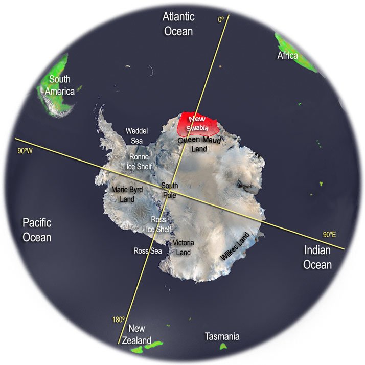 One other event of 1947 is important to include.The return of Admiral Byrd's "Operation Highjump" A supposedly non-military mission, it is odd that the fleet included 4,700 men, 13 ships, and 33 aircraftWhat is a more likely mission? Could it have to do with hunting Nazis?