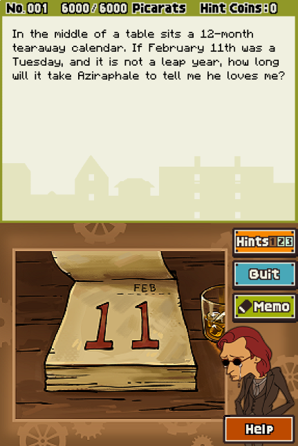 kloysius's tweet photo. good omens but prof layton style https://t.co/7PcWWkMkk6