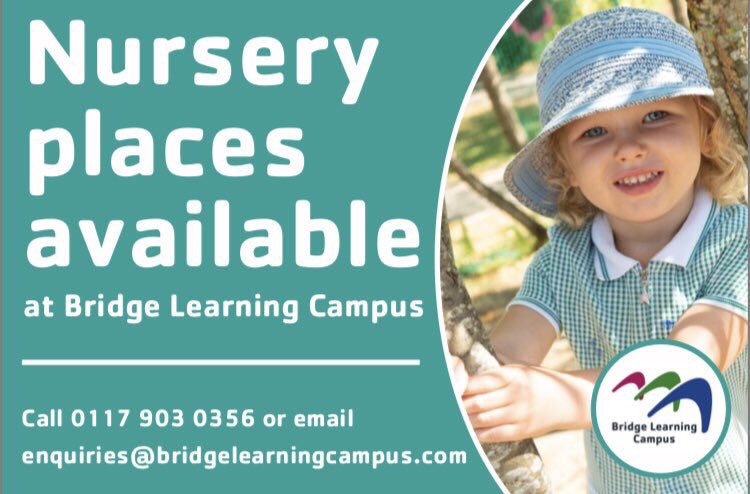 Bristol_BLC's tweet photo. FREE Nursery places available @Bristol_BLC 

Please contact us for more details - enquiries@bridgelearningcampus.com

We create a safe, secure &amp; stimulating learning environment, where children feel valued and happy. In partnership with families &amp; the community. https://t.co/qgl85ekWOf