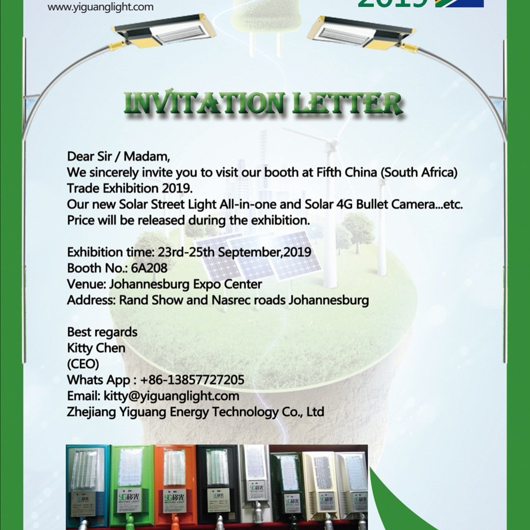 Kittychen0807's tweet image. Our new Solar Street Light All-in-one and Solar 4G Bullet Camera...etc.
Exhibition time: 23rd-25th September,2019
Booth No.: 6A208