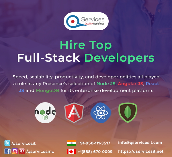qservicesit's tweet image. We are proud to offer cost effective #fullStackDevelopmentServices worldwide with offices in Canada and India. Grab our affordable services today! bit.ly/2Y8537C
#WebDevelopment
#MobileAppDevelopment
#AspNetDevelopment
#ReactJSDevelopment
#NodeJSDevelopment