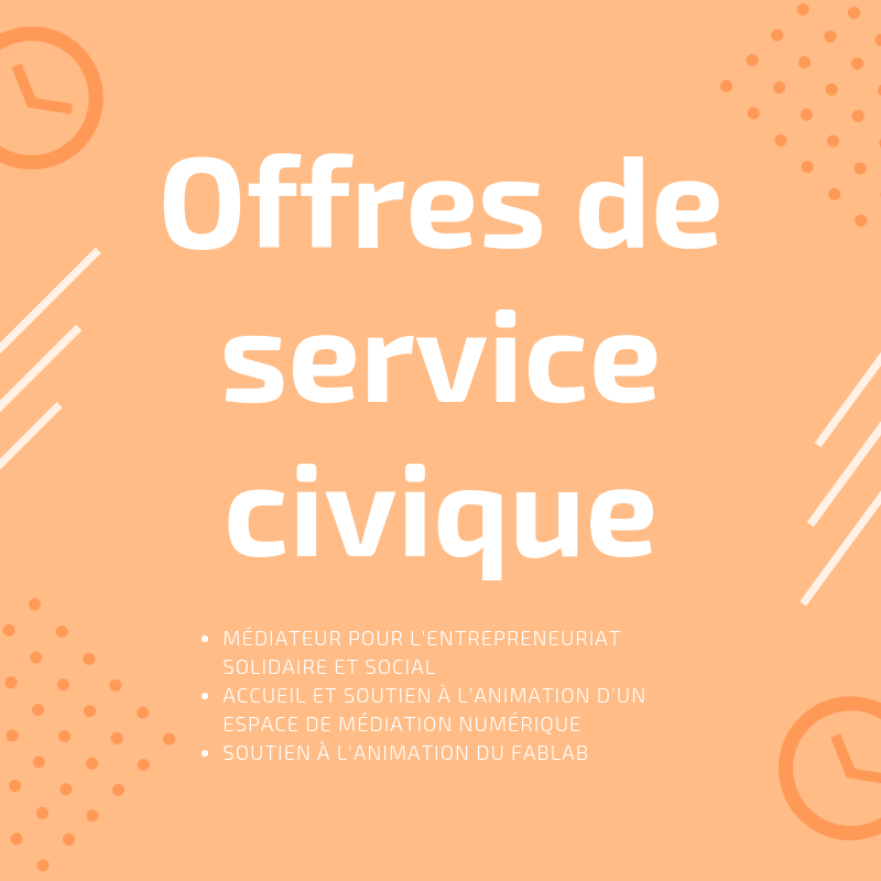 Rejoignez notre équipe à la rentrée ! 
➡️ Médiateur pour l'entrepreneuriat solidaire &amp; social / swll.to/MKpxa 
➡️ Soutien à l'animation d'un espace de médiation numérique / swll.to/qP1vHj
➡️ Soutien à l'animation du fablab / swll.to/kqIbk
#job  😎💪