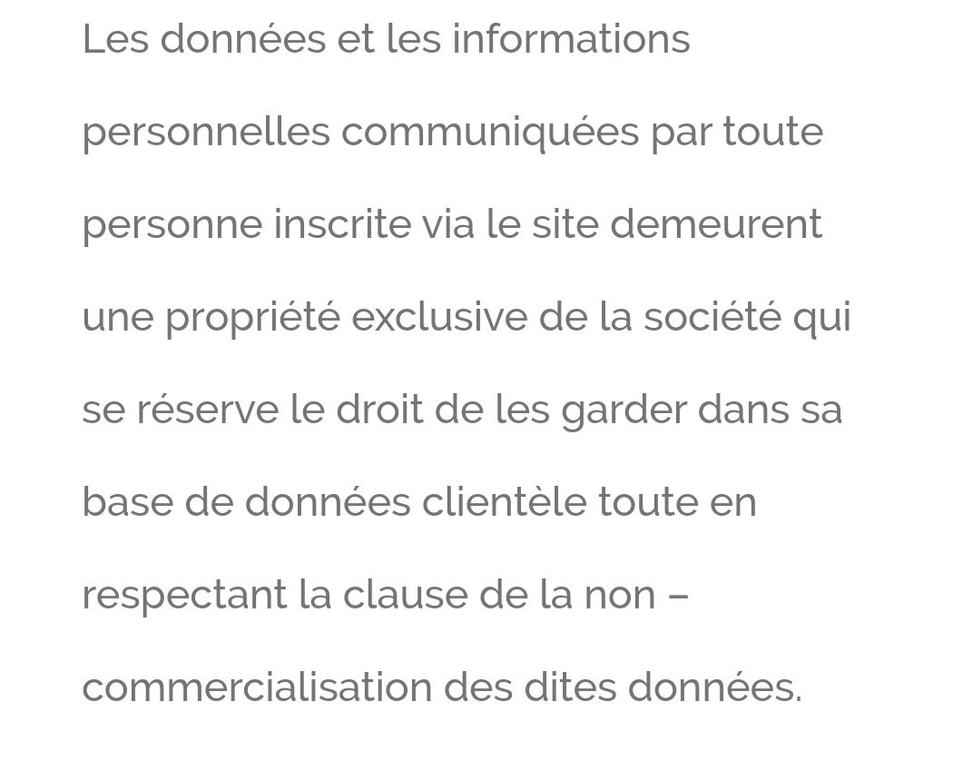 Et les conditions sont donc "amusantes" c'est un site qui revend vos données... mais... elle garde vos données hein.... tout en respectant la clause de non-commercialisation !?!?!?!?!?... uhmmmmm j'ai comme un doute du coup.