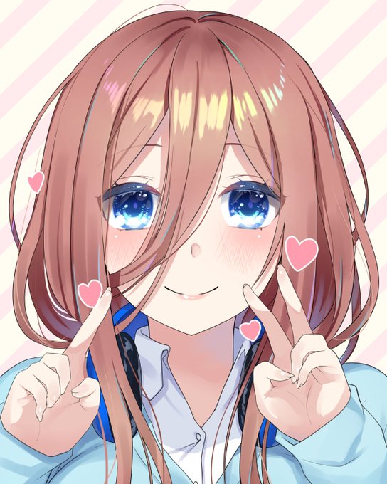 花咲まひる🌸🕛新連載準備中！さんがTwitterに投稿した中野三玖(五等分の花嫁)のイラスト。